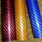 tuyauterie colorée bleue rouge de fibre de verre de carbone de tubes de fibre de carbone d'or jaune