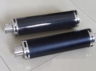 couverture de silencieux de tube de silencieux de tuyau de couverture d'échappement de fibre de carbone avec l'armure de sergé 3K