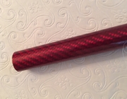 tuyauterie colorée de fibre de carbone de carbone de 25mm de tube rouge de fibre