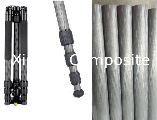42 mm 38 mm 36 mm 34 mm tubes en fibre de carbone tissés en diamant pour le trépied de caméra