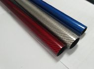 tube coloré coloré de fibre de carbone d'or bleu rouge de vert de diamètre de 25mm 28mm 31mm