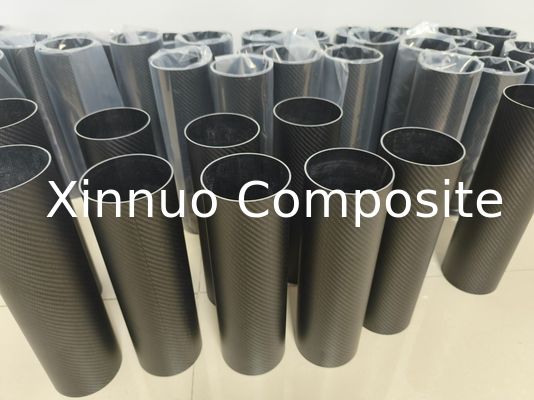 3k Tuyaux d'échappement en fibre de carbone de surface mate de 101 mm de diamètre
