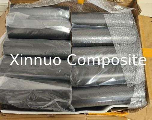 3k Tuyaux d'échappement en fibre de carbone de surface mate de 101 mm de diamètre