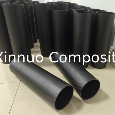 3k Tuyaux d'échappement en fibre de carbone de surface mate de 101 mm de diamètre