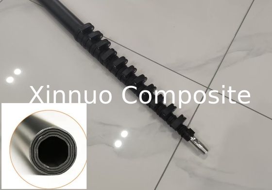 Poteaux télescopiques en fibre de carbone de 18m 60ft de longueur anti-rotation fabriqués en Chine