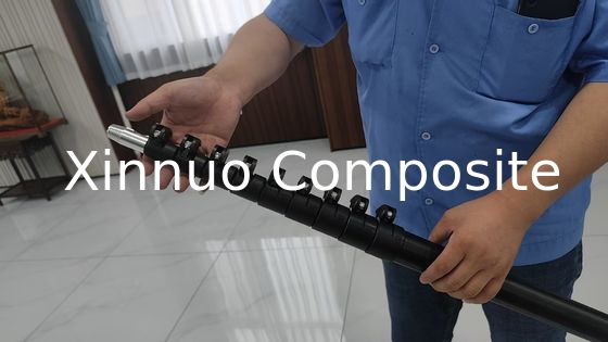 Perches télescopiques en fibre de carbone anti-rotation de 15m de long et 50 pieds, fabriqués en Chine