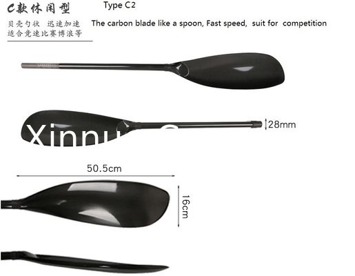 Sports nautiques en fibre de carbone Kayak Paddles réglables en longueur Paddles de compétition