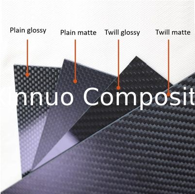 3K twill 3K feuille de fibre de carbone de surface brillante/matte 4*8 pieds