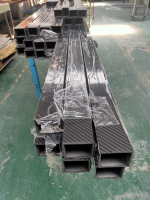 Tubes en fibre de carbone carrés de haute résistance en 3K, fabriqués en Chine