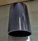 hauts tubes simples brillants de fibre de carbone d'armure de sergé 3K 3K