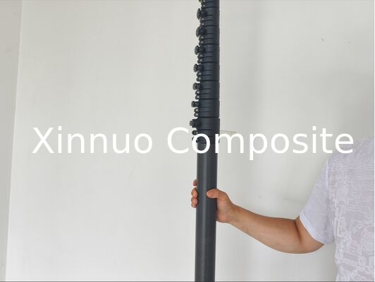 Perche télescopique de nettoyage de vitres en fibre de carbone de haute rigidité de 20 m (65 pieds) de Chine