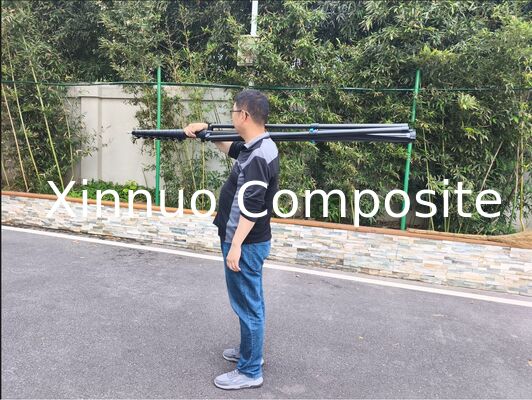 Portable heavy duty tripod stand telescopic carbon fiber mast