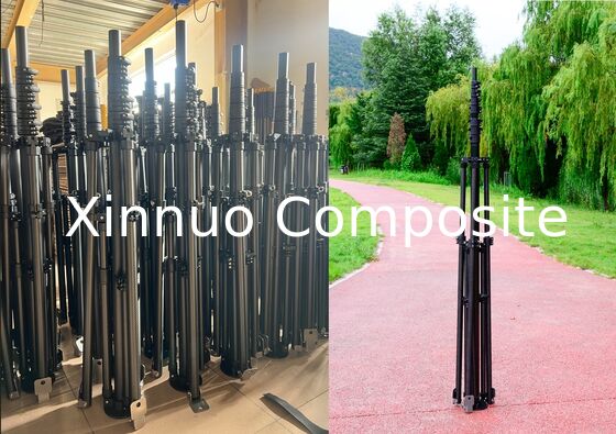 Mât télescopique en fibre de carbone pour trépied portable et robuste