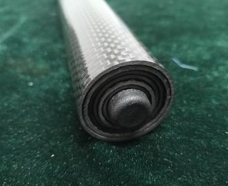 Couleur noire Téléscopie en fibre de verre carbone + poste d'extension de mât de 3m 4m de longueur avec capuchons