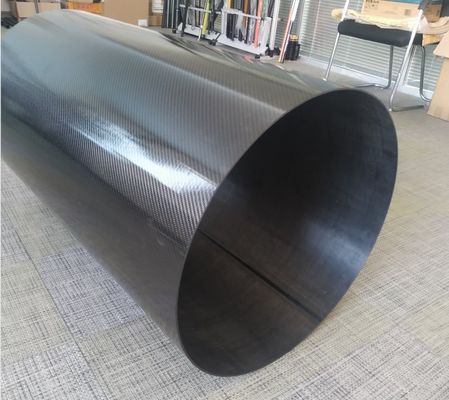 Tube de fibre de carbone de surface de nature de grand diamètre de Φ500 millimètre pour la maison de l'instrument de précision