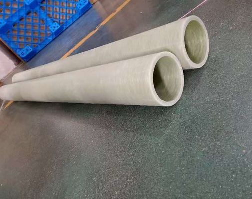 tube jaune de fibre de verre de frp de tuyau de tube de fibre de verre de couleur verte de blessure de filament de diamètre de 120mm utilisé pour la garde