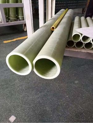tube jaune de fibre de verre de frp de tuyau de tube de fibre de verre de couleur verte de blessure de filament de diamètre de 120mm utilisé pour la garde