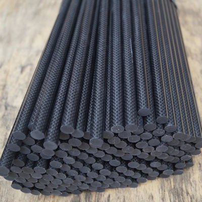 tige solide de fibre de carbone pultruded par diamètre de 6~40mm avec la tige de carbone de pultrusion de surface de la plaine 3K/sergé