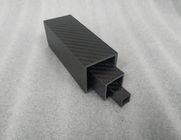 tube solide carré de tuyauterie de fibre de carbone de quadart de R1 3K de matte à angle droit de haute résistance de sergé