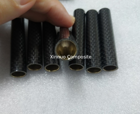 61 fibre brillante simple de carbone de millimètre de longueur 3K avec un intérieur de tube en laiton/tube de cuivre