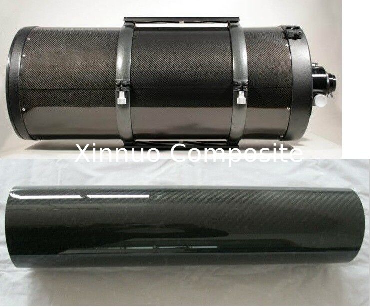 le CFRP brillant de tuyau de pople de tube de fibre de carbone du grand sergé 3K du grand diamètre 500mm pour le tube de télescope décorent le tube