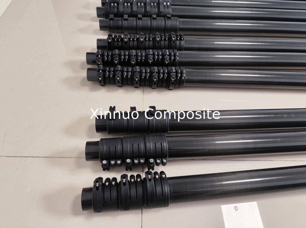 XN 18ft 20ft 25ft 30ft 35ft 40ft 50ft 60ft tige d'extension en fibre de carbone pour poteau de sauvetage poteau télescopique en fibre de carbone
