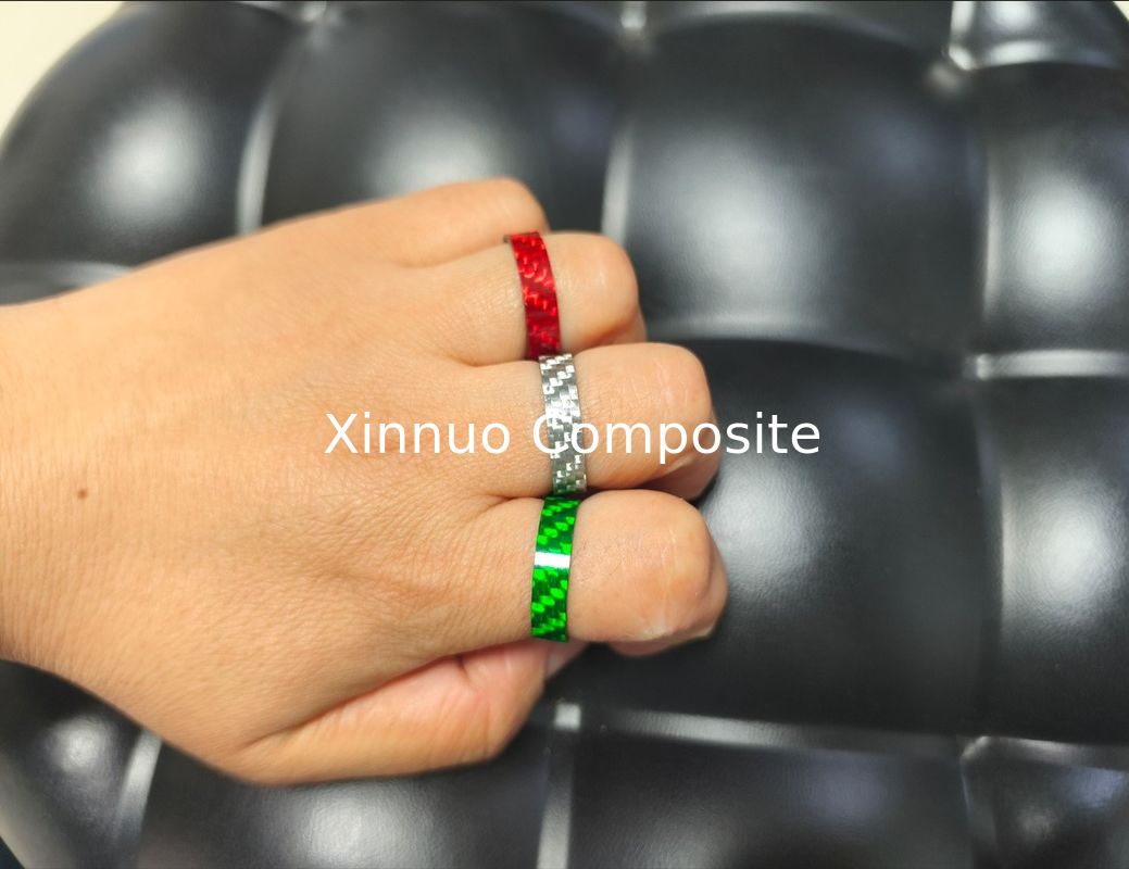 Différentes Tailles Beaux tubes à anneaux en fibre de carbone colorés pour bijoux