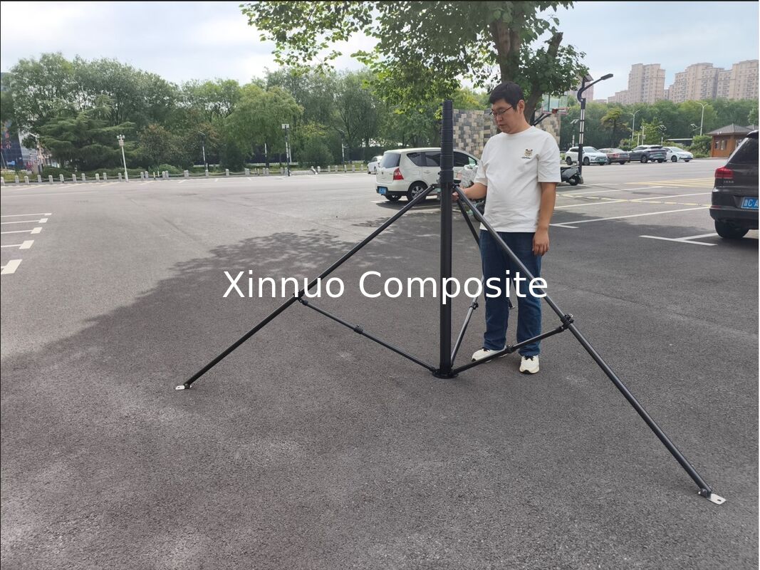 Mât télescopique en fibre de carbone pour trépied portable et robuste