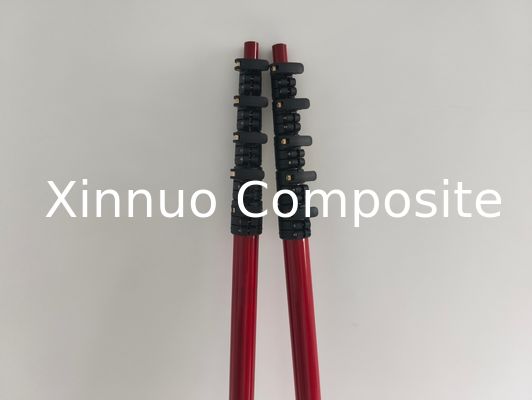2025 pôle de télescope en fibre de carbone rouge à haute rigidité fabriqué en Chine